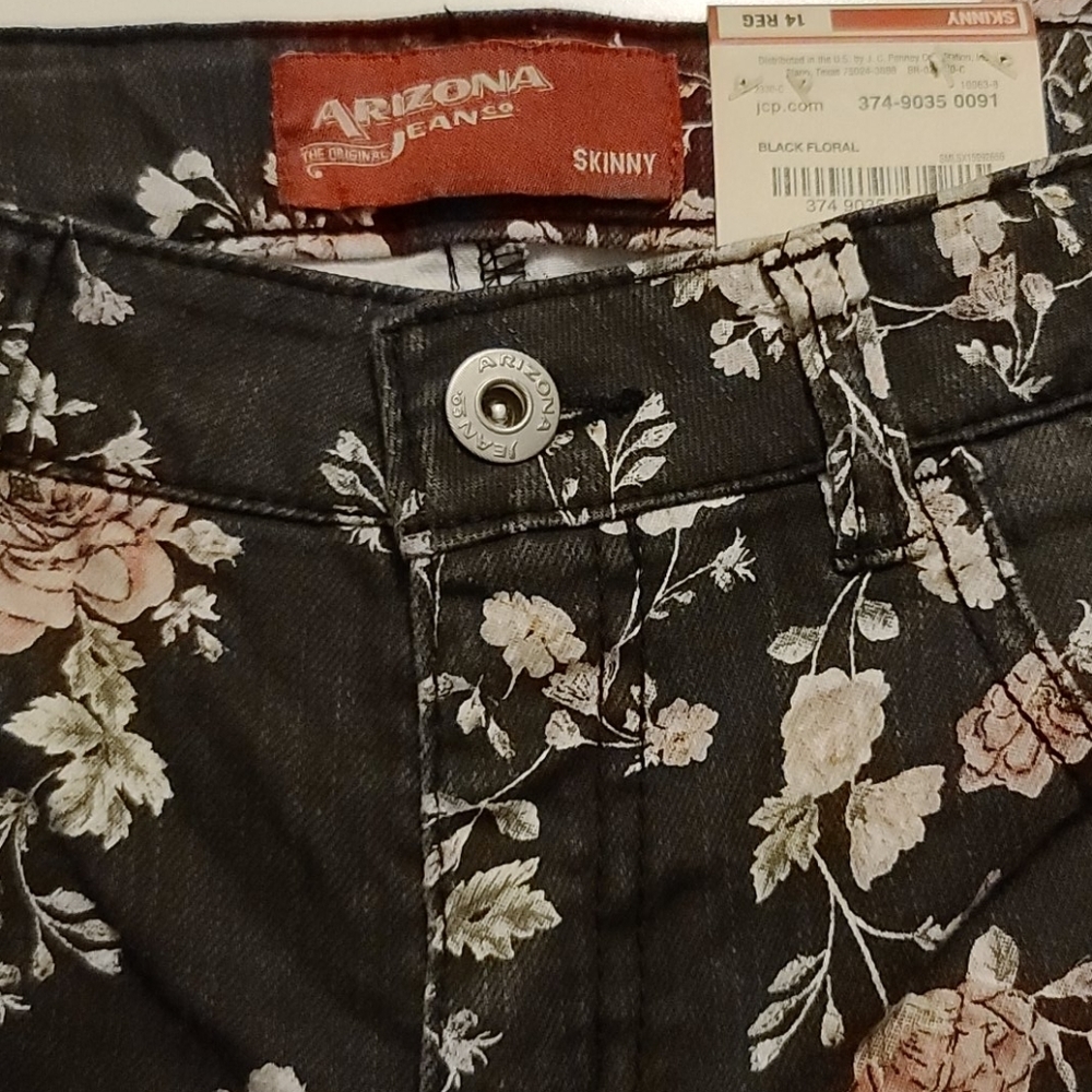 NWT Girl's Arizona Floral Jeans (E4) - Picture 3 of 5
